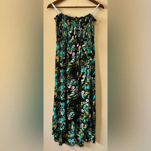 Guess Black and Green Maxi A-Line Skirt - Picture 2 of 7